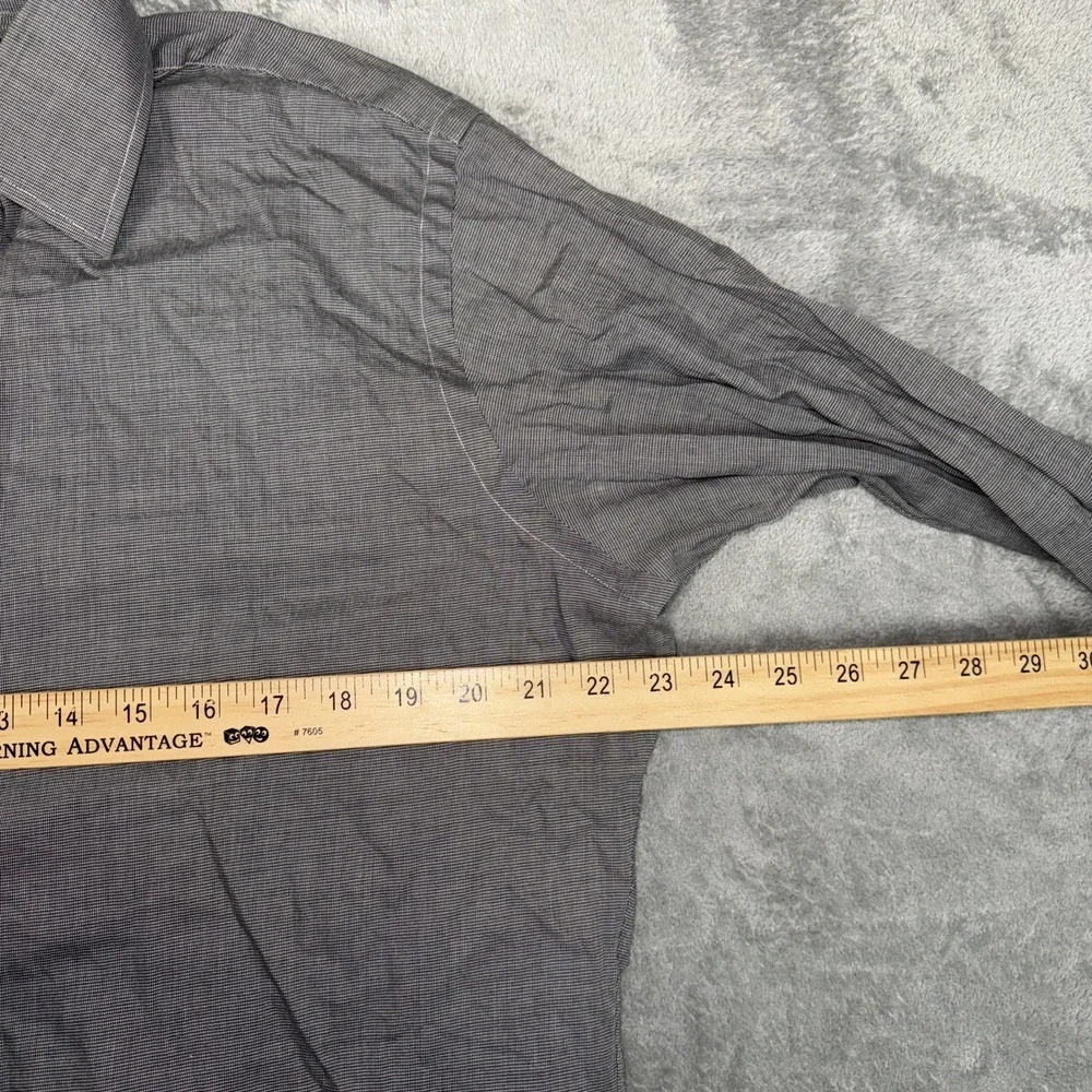 Polo Ralph‎ Lauren Shirt Mens Med 15.5 32 French Cuff Curham Black White Custom